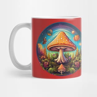 Cosmic Journey in Magic Mushroom Land Mug